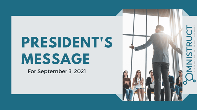 PRESIDENTS MESSAGE - AUGUST-1